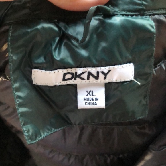 DKNY DONNA KARAN GREEN PACKABLE DOWN ANORAK JACKET - Picture 9 of 14